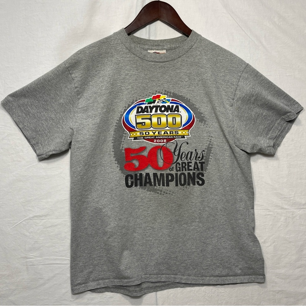 NASCAR Daytona 500 50 Years T Shirt Large 2008 Winners‎ Circle Racing Champions